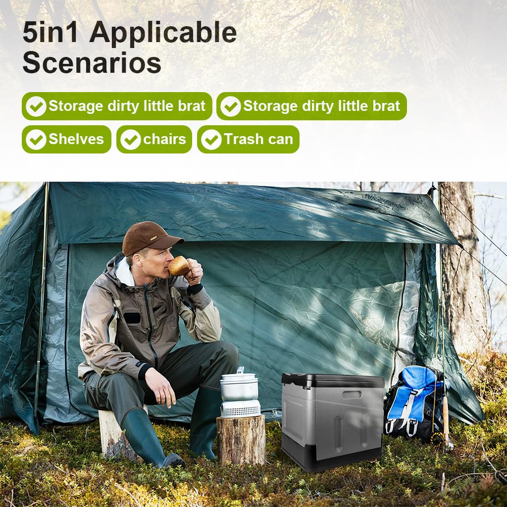 Proberos Portable Toilet Bucket Folding Outdoor Toilet for Kids Adults Emergency Toilet with Lid Collapsible Toilet Bucketr Reusable PVC Toilet Bucket for Camping, Van Proberos Portable Toilet Bucket Folding Outdoor Toilet for Kids Adults Emergency Toilet with Lid Collapsible Toilet Bucketr Reusable PVC Toilet Bucket for Camping, Van